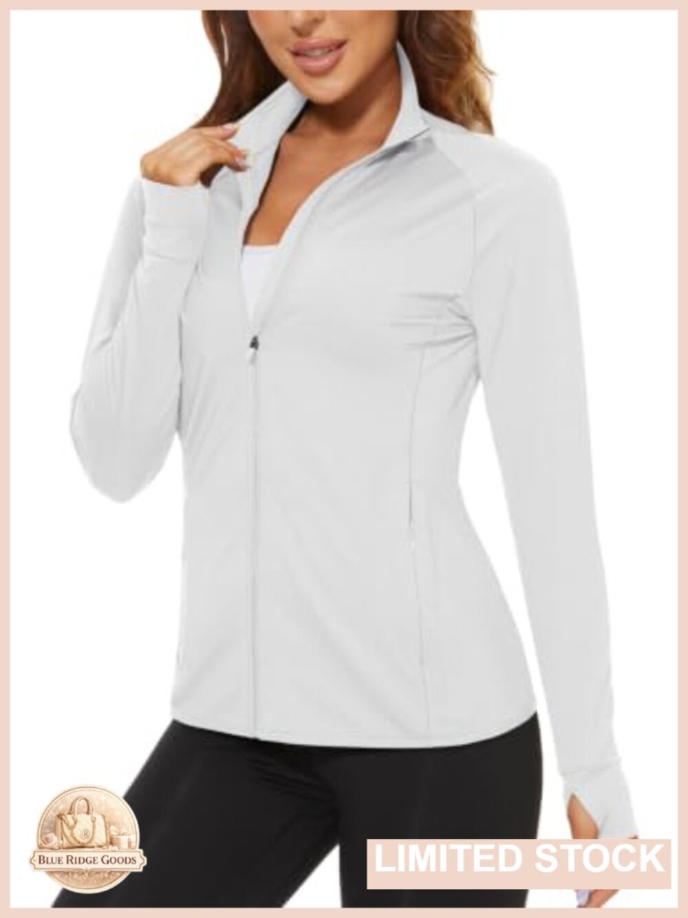 UPF 50+ Lightweight Full Zip Athletic Sun Shirt Jacket